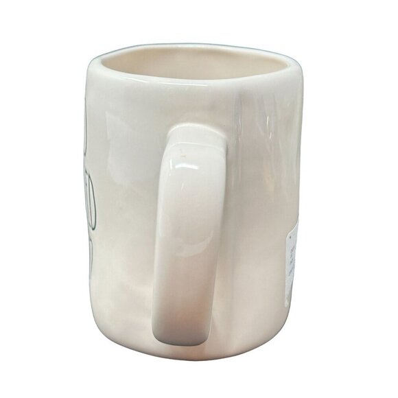 Rae Dunn Pet Mug Who Rescued Who 16oz Pet Lover Gift Magenta Ceramic Tea Decor - Picture 3 of 8